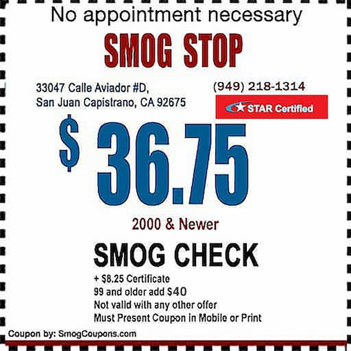 Smog Check Coupon